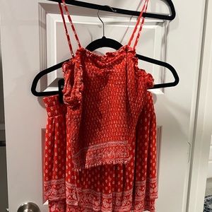 Gianni Bini Red Crop Top / Shorts Set